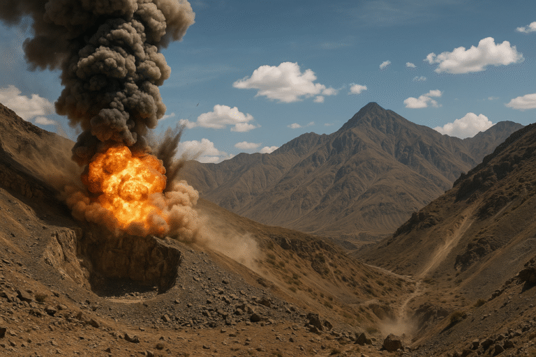 bombing a mountain trigger an earthquake