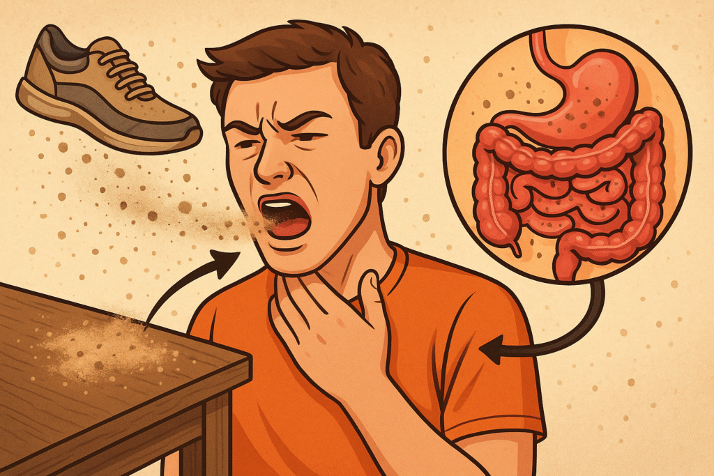 human body treat dust ingestion