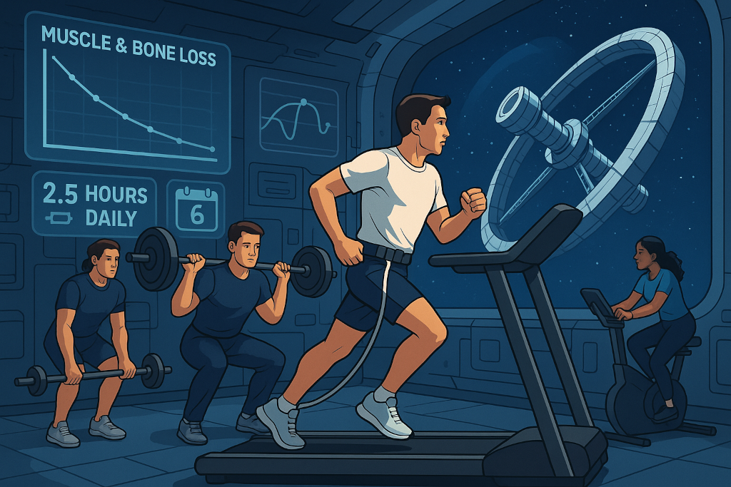 prevent bone and muscle loss in space