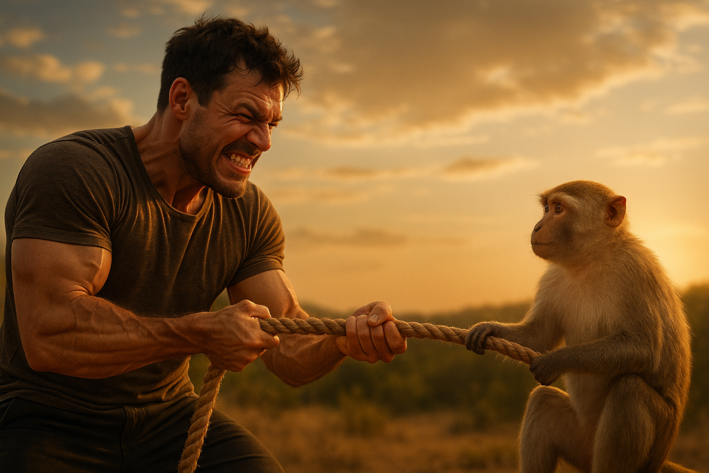 why monkeys stronger than humans